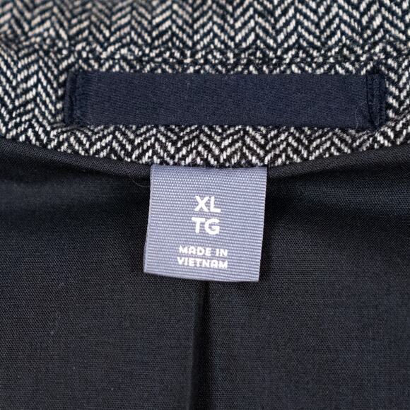 Old Navy Men's Classic Herringbone Blazer Gray SZ XL Polyester Wool Blend Career - Picture 10 of 10